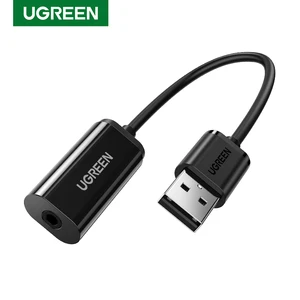 Ugreen sound card audio interface usb to 3. 5mm sound adapter external sound card for computer ps4 headset speaker usb sound card 1 card Item image
