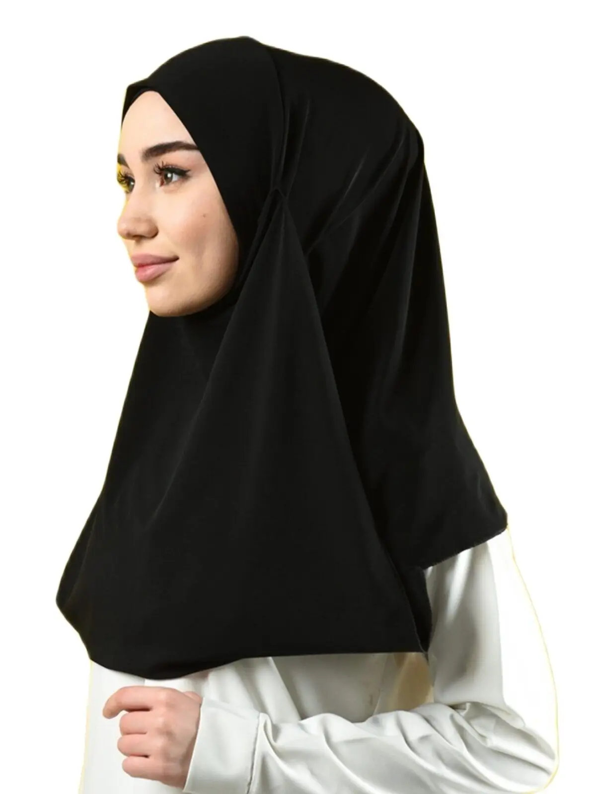 

Veil Shawl Fabric Hijab Style Women Muslim shawls plain soft head wraps African Head Band