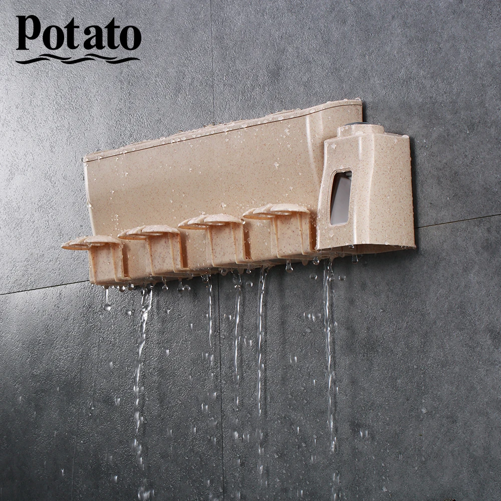 Potato Держатель для зубной щетки на присоске крышка настенный держатель хранения