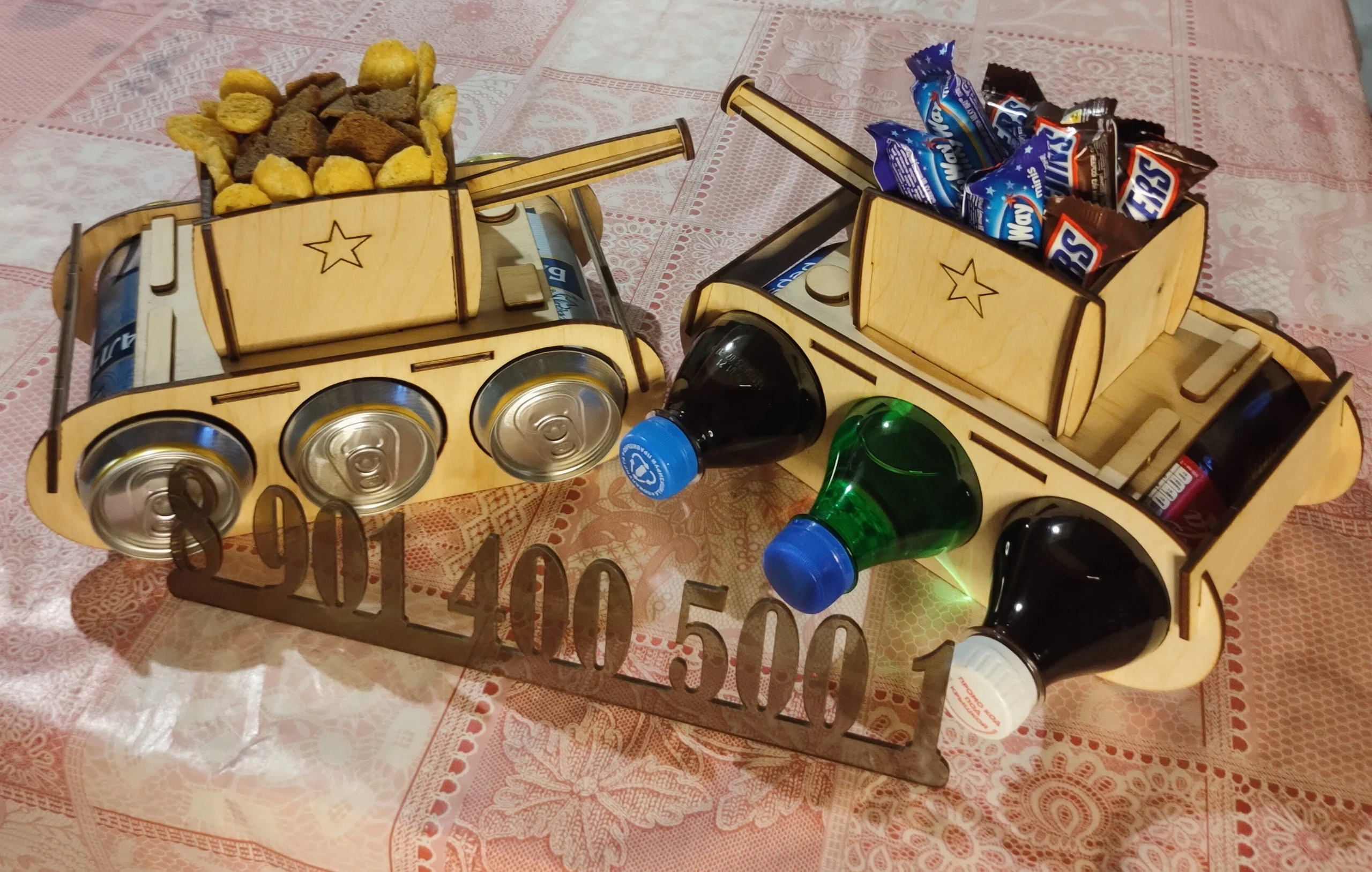 танк под пиво / из фанеры на 23 февраля |