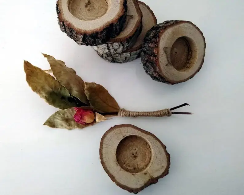 set of 50 wooden tealight holders free shipping wooden candle holder rustic home decor wedding favors baby shower gift diy free global shipping