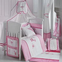 Made in Turkey BOO Infant Baby Crib Bedding Bumper Set For Boy Girl Nursery Cartoon Animal Baby Cot Cotton Soft Antiallergic