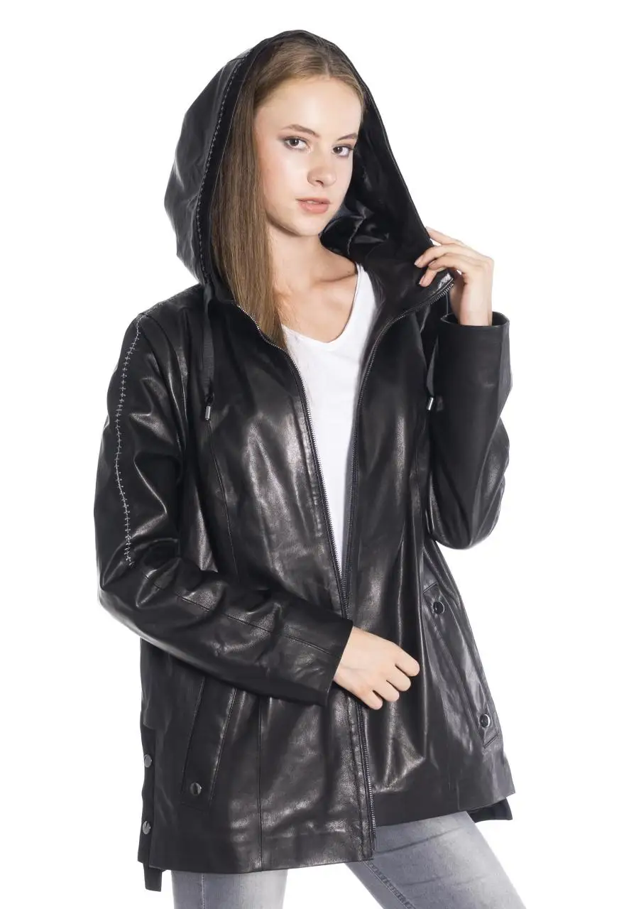 Women winter leather jacket winter Leather Jacket Genuine Real Leather Jacket leather Coat lambskin coat Female Parka Genuine