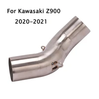 for kawasaki z900 2020 2021 exhaust middle link pipe system connecting section 51mm slip on modified motorcycle