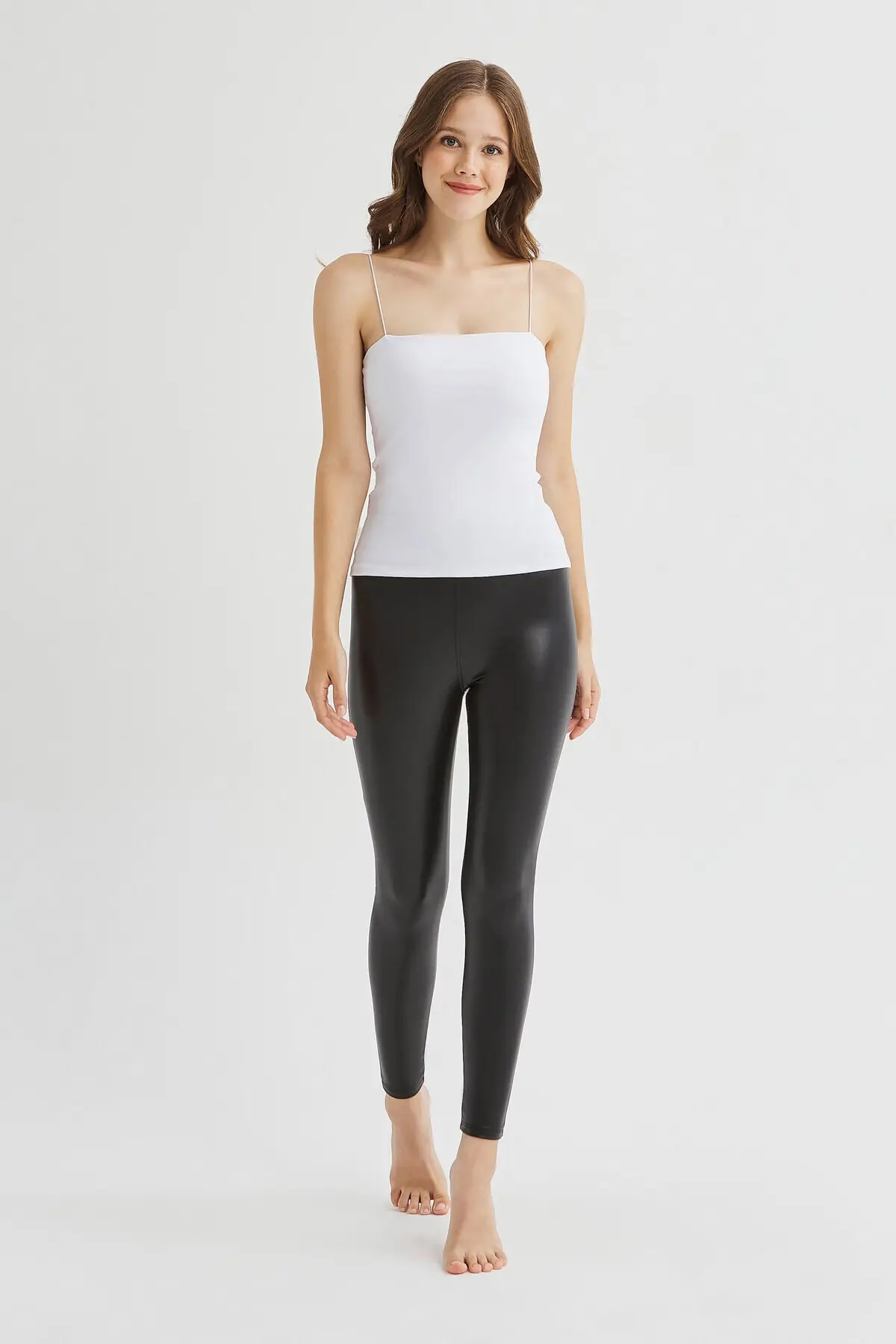 women's normal waist gathering shiny leggings, lined winter leggings, yoga pants, winter warm clothing, fitness products