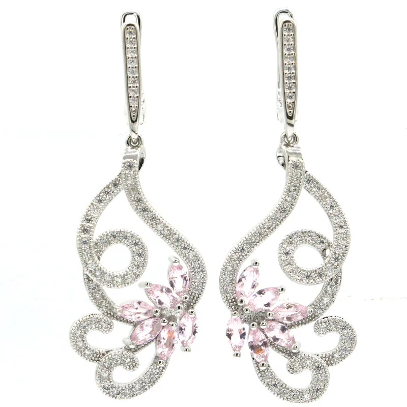 48x18 мм SheCrown Милая бабочка богатый синий Аквамарин розовый кунцит Белый CZ женские