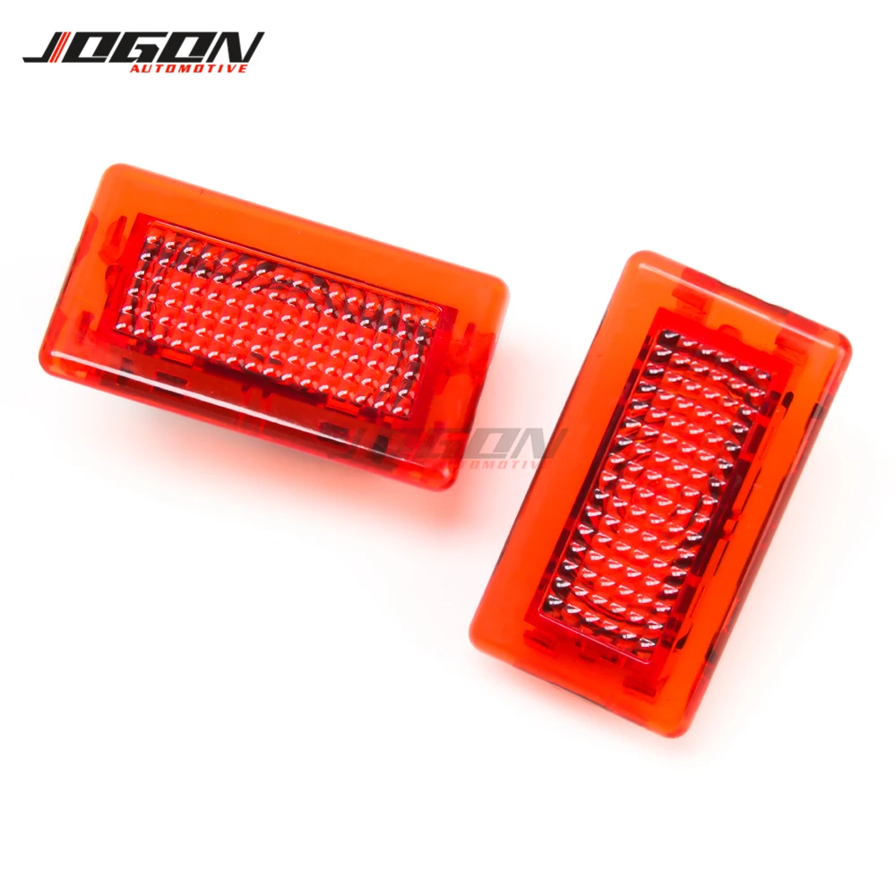 Красная светодиодная внутренняя сигнальная лампа безопасности предупреждения о динамическом мигании для боковой двери автомобиля Tesla Model S X.