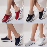 new orthopedic comfortable heel shoes for women 2021 ladies platform slippers sandals nurse doctor soft casual anti slip clogs