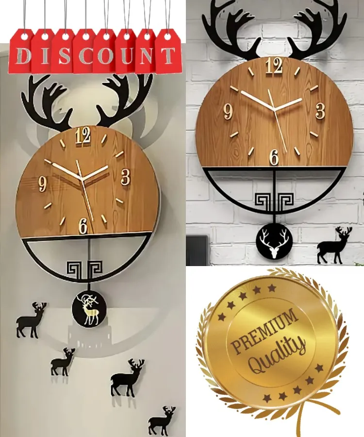 

Premium Swinging Pendulum Wall Clock Wall Decorations Living Room Products Home Decoration Gift Free Shipping Product