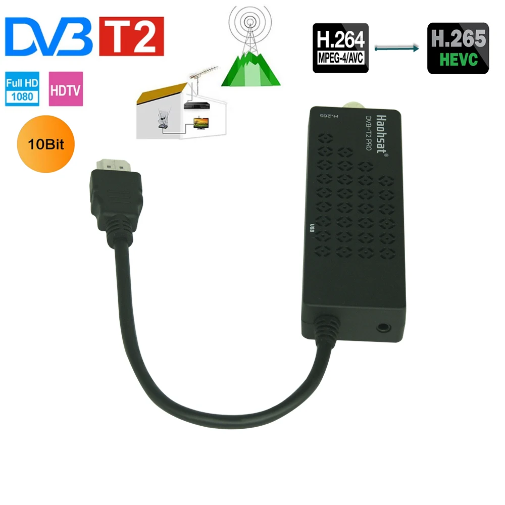 

Haohsat DVB-T2pro итальянский цифровой наземный ТВ-приемник 4K Full HD H.265 ТВ-тюнер ресивер DVB-C T2