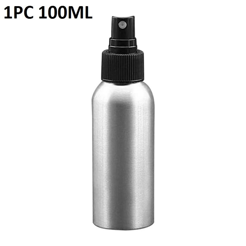 1PC Aluminum 100ML 1 шт. 30/50/100 мл Алюминиевая Заправляемый спрей бутылки пустые бутылки для путешествий насос косметическая упаковка пустой атомайзер, упаковка для инструментов - Цвет: 1PC Aluminum 100ML