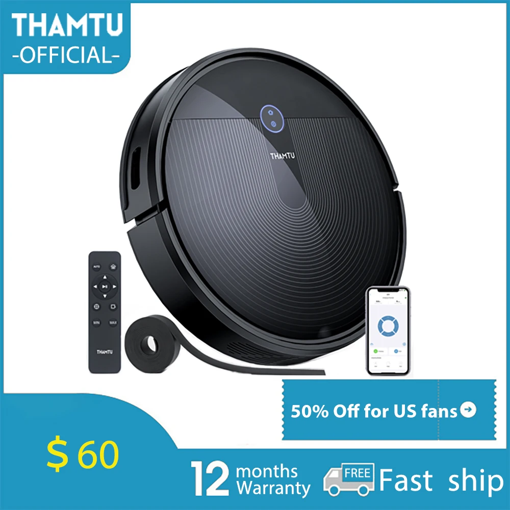 

Thamtu G11 Robot Vacuum Cleaner with Smart Navigation, 150Min Runtime, 2500Pa Suction, Good for Carpet, Pet Hair,Hard Floor