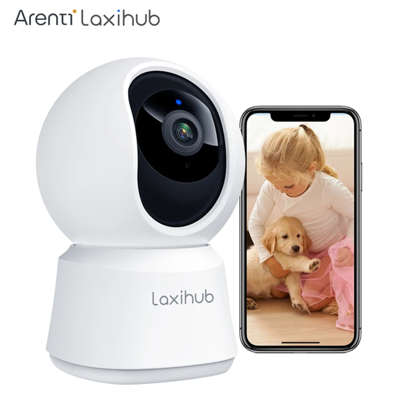 

Arenti Laxihub 360° PTZ Camera 1080P 2.4G WiFi Surveillance Cameras Human Detection 10m Night Version Security Protection Webcam