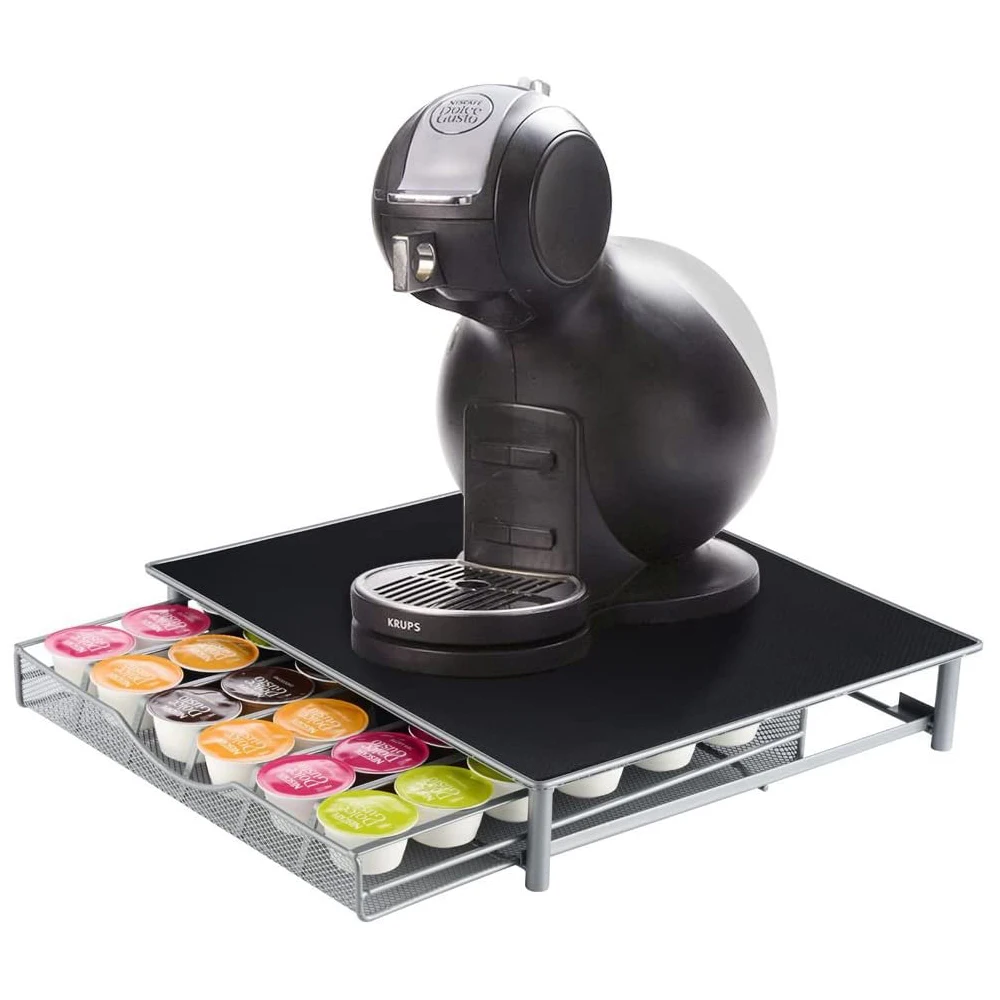 

36 Grain Capsules Coffee Storage with Sliding Drawer- Non Slip Surface Stackable Holder Organiser Box for Dolce Gusto Coffee Pod