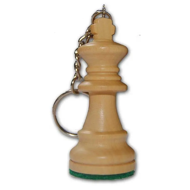 Брелок деревянный Шахматный Король белый. Идеально подходит для того чтобы