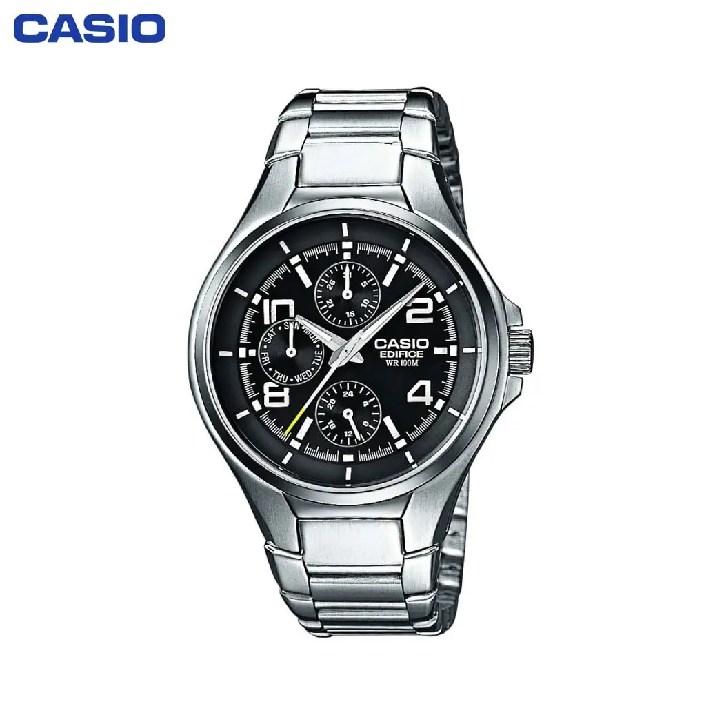 Кварцевые наручные часы Casio EF 316D 1A мужские водонепроницаемые аксессуары на