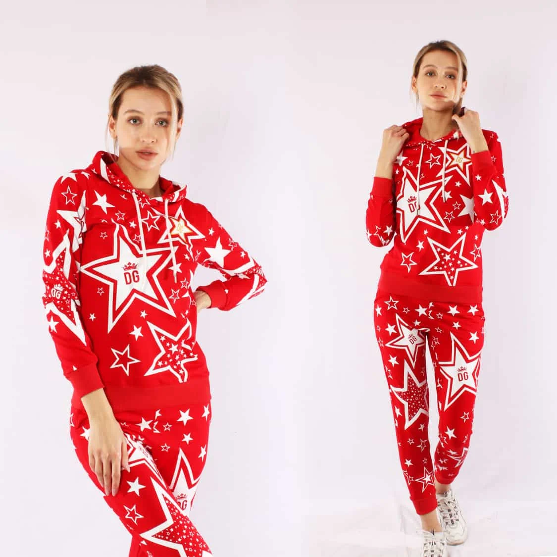 

Women's tracksuit 2021 fashion style sports Brand sports suits suit sports suit 2 piece Set