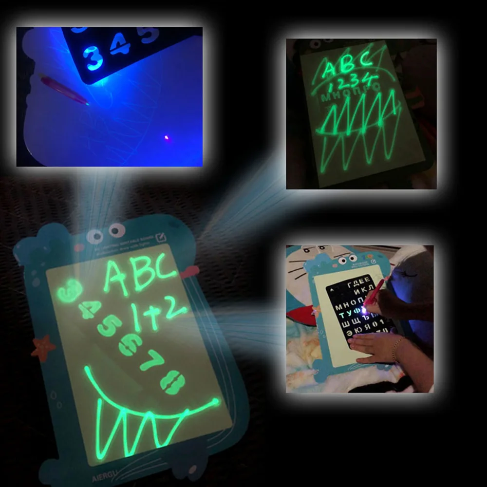 3D 2в1 Волшебная светящаяся доска для рисования граффити детский блокнот с легкой