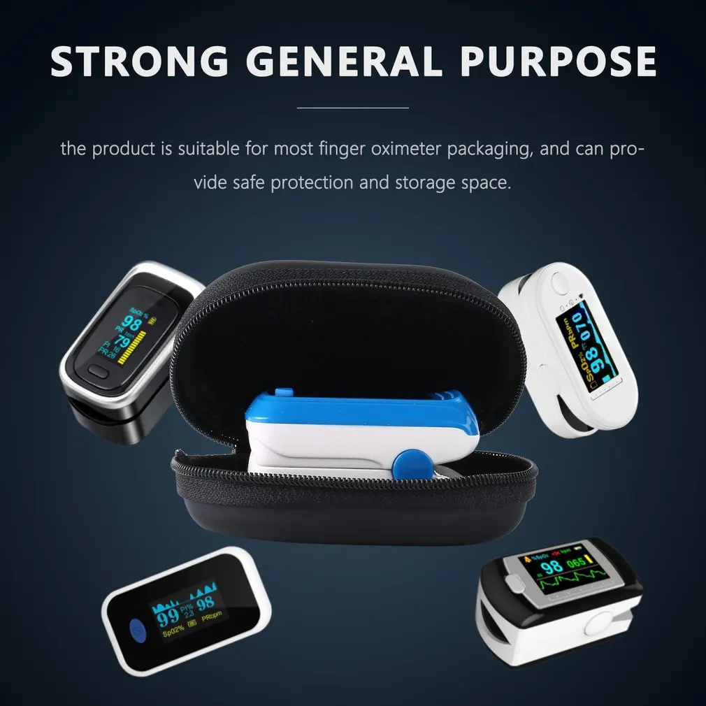 

Free Shipping within 24h EVA Neutral Oximeter Zipper Bag Oximeter Storage Box Oximeter Cover Kit Protection Bag