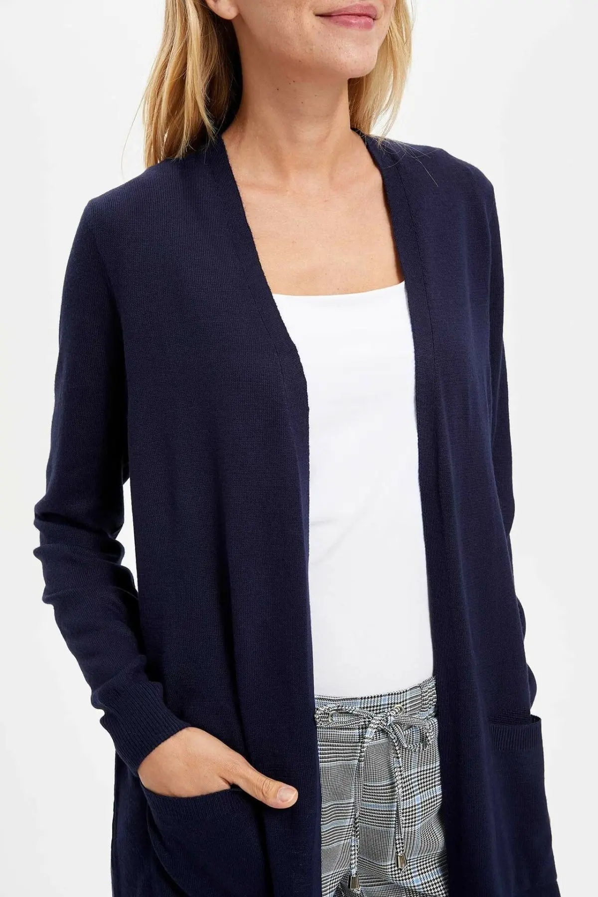 DeFacto женский модный вязаный кардиган повседневный простой Повседневный свитер