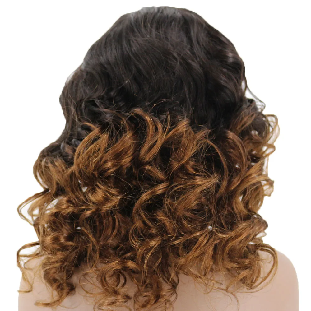 Блонд Белль синий Омбре человеческие волосы парики бразильские натуральные