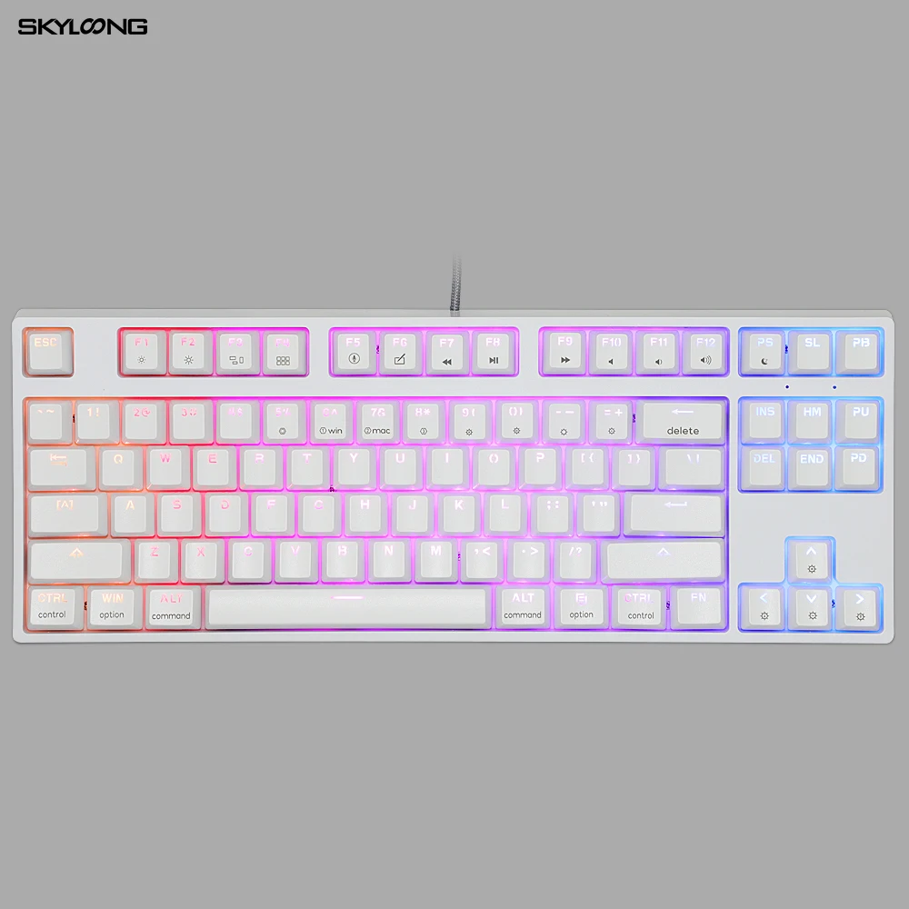 skyloong gk87 sk87 87 keys mechanical keyboard hot swap abs keycaps rgb color backlit wired bluetooth gamer mechanical keyboards free global shipping