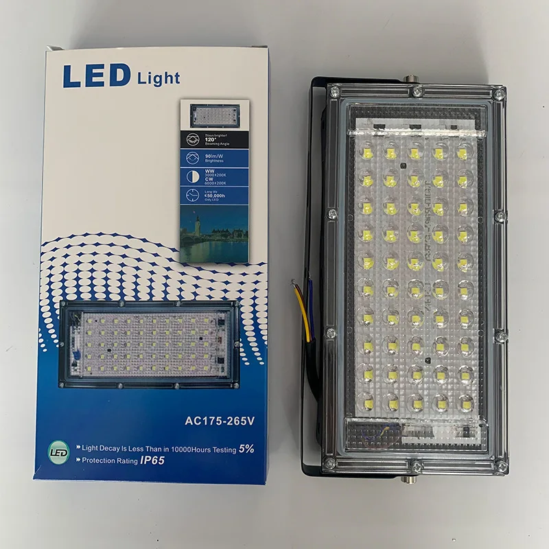 Уличный светодиодный прожектор 50 ВТ/220 В наружный водонепроницаемый фонарь