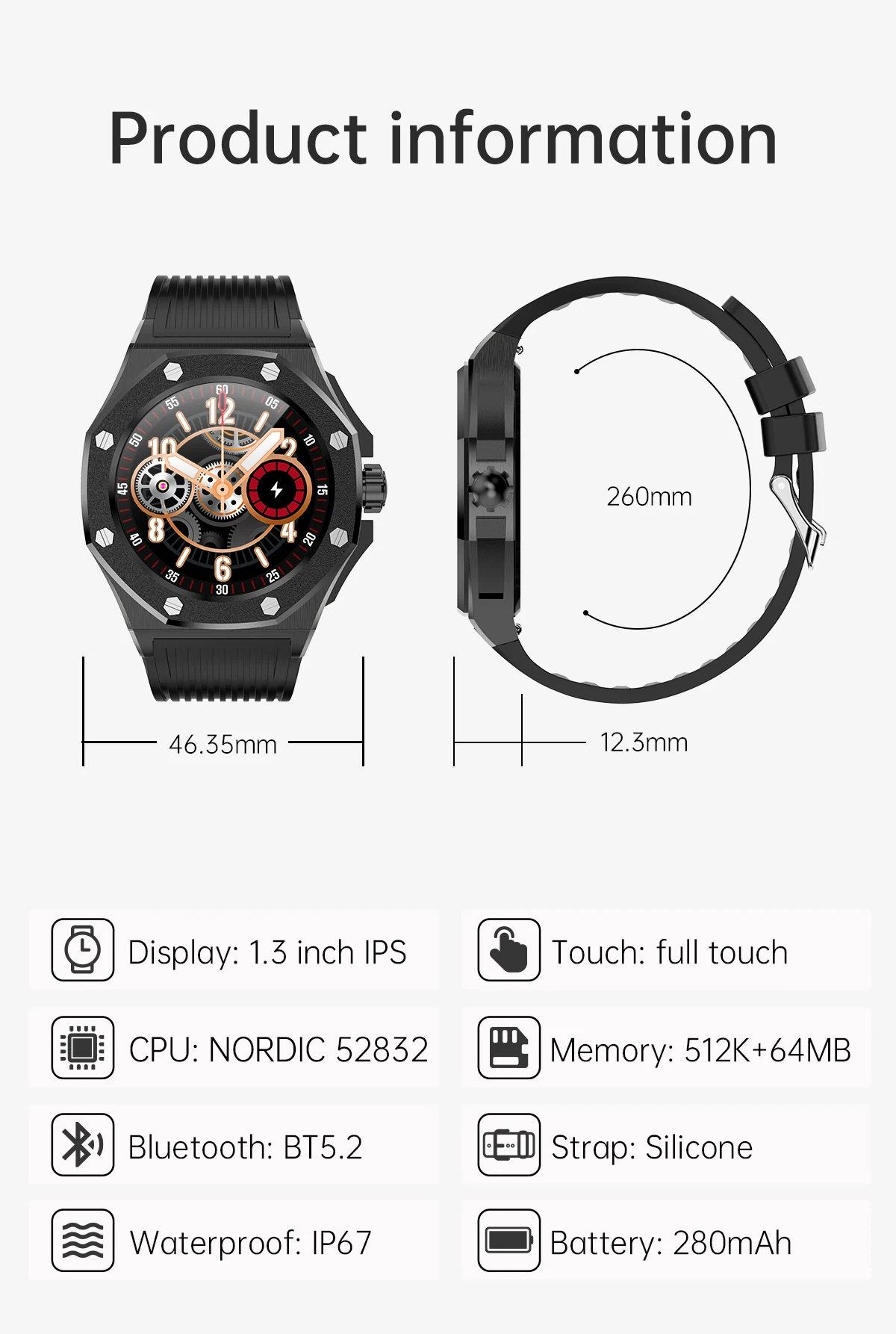 

TagoBee Smartwatches 2021 Women's Smart Watches F9 Fitness Bracelet 1.3-inch 330mAh Long Battery Heart Rate Monitoring