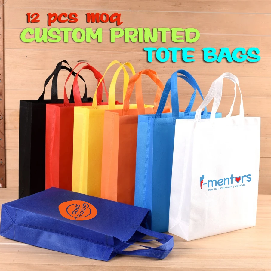 12 шт MOQ Заказная печатная Экологичная хозяйственная сумка складная многоразовая