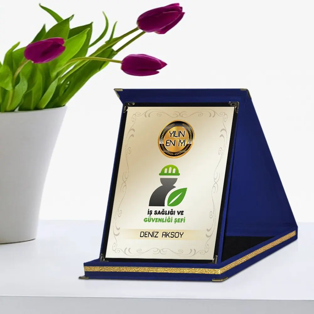 

Personalized The Year 'S Best Occupational health and Safety Chief Of Navy Blue Plaque Award