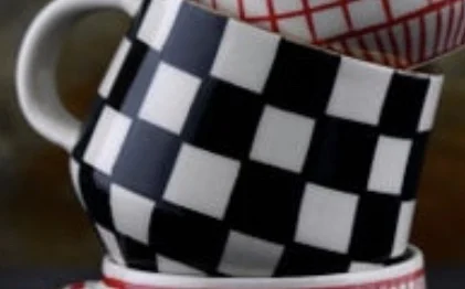 checkered Кружка Ручной работы с водным узором - Цвет: checkered