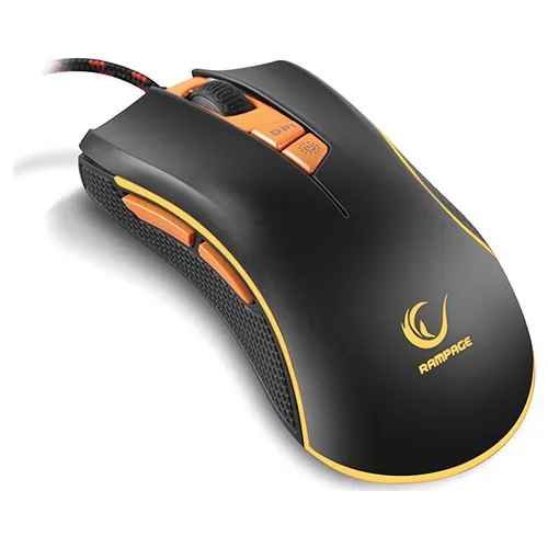 Rampage SMX-R9 USB 1000-3200DPI RGB Illuminated Player Mouse Black-Orange