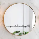 Вы чувствуете по-настоящему красивое зеркало Наклейка Виниловые наклейки в виде Фотообоев c переводными картинками Ванная комната Декор