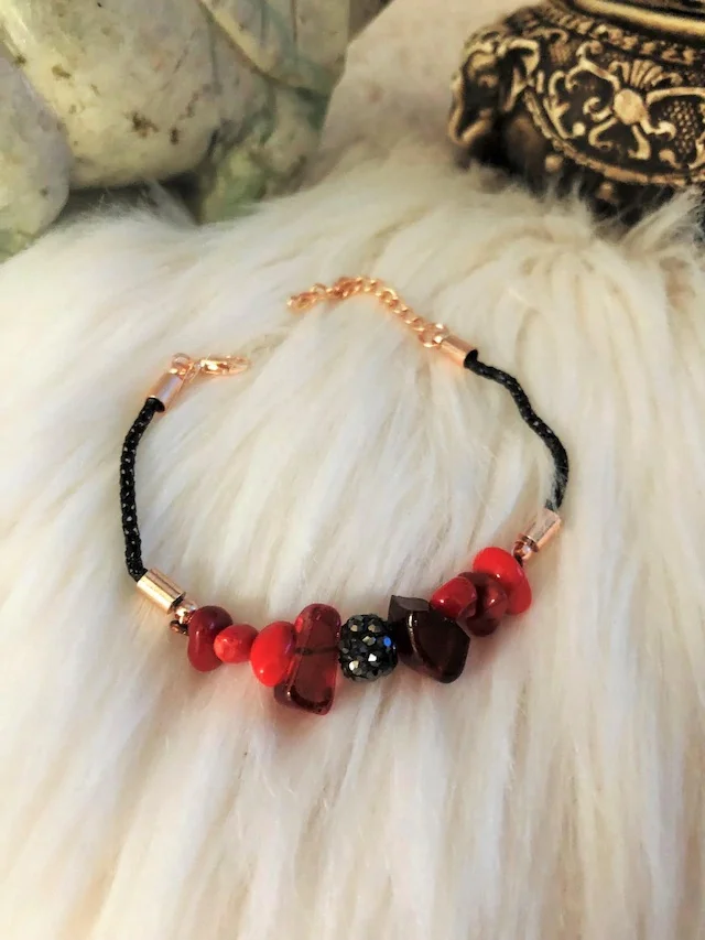

Dr Stone Natural Stone Women Coral Stone Bracelet NRS862 372888433