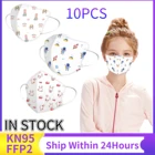 10 шт., Детские Мультяшные маски с рыбками