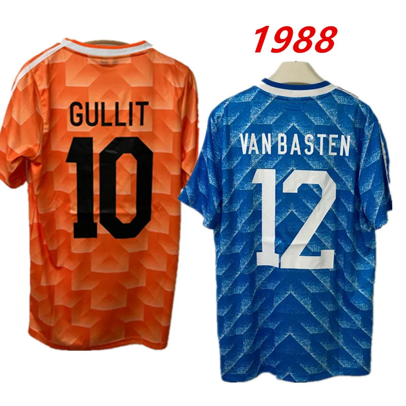 

No.12 VAN BASTEN No.10 GULLIT Classical Jersey 1988 Netherlands RIJKAARD GRUYFF Top Quality Holland Football Shirt For Men