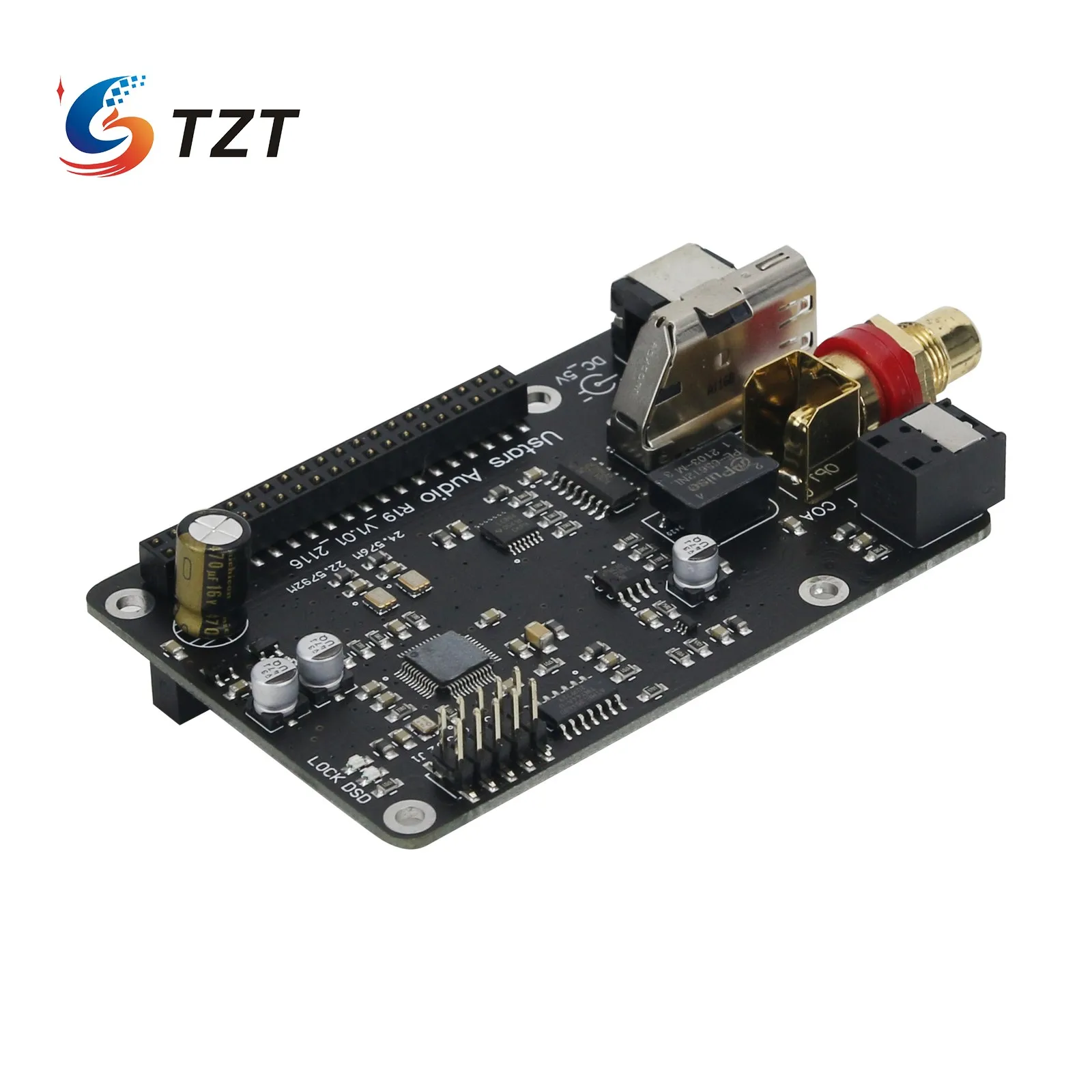 TZT Ustars аудио R19 цифровая аудиоплата 32 бит PCM384KHz DSD512 Коаксиальная DOP128 для Raspberry Pi |
