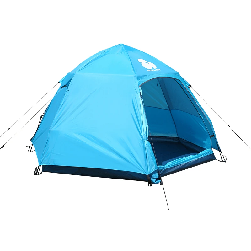 

Youpin Scaler Outdoor 4 People Upgrade Large Space Double-layer Quick-opening Tent Blue Elastic Pressure Type Portable Quickopen