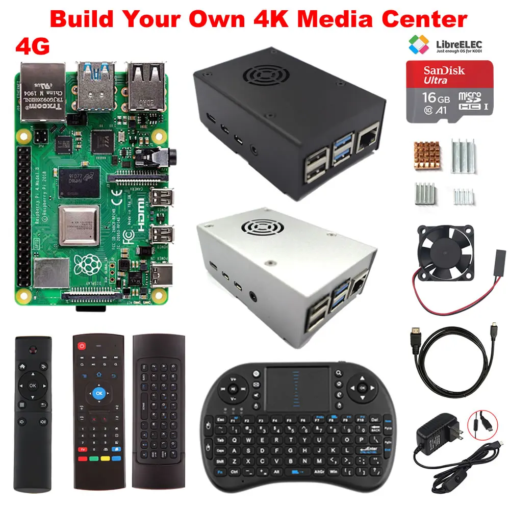 Raspberry Pi 4 Model B Media Center Kit M4B01 4G|Демонстрационные стенды| |