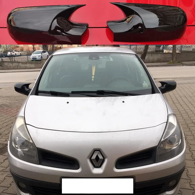 Для Renault Clio 3 Mk3 RS Batman M4 стильная зеркальная крышка 2006 2007 2008 2009 ярко-черный 2 шт. |
