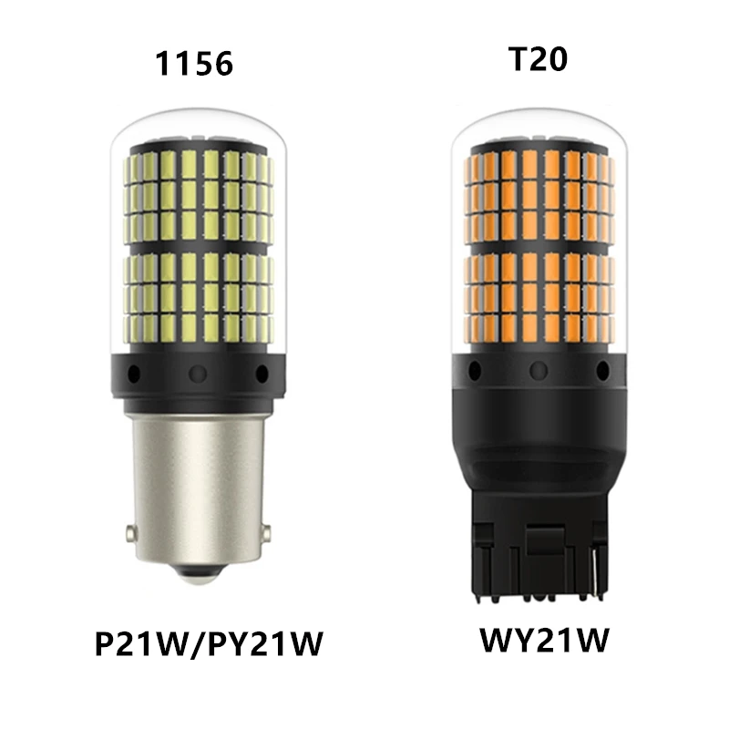 Bau15s Led CanBus без ошибок PY21W/P21W 1156 T20 WY21W 7440 3014 144SDM Универсальный Автомобильный ДХО