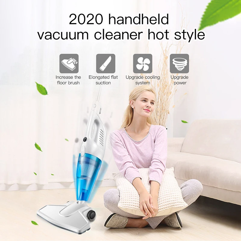 Пылесос вертикальный проводной мини-ручной мощностью 650 Вт с фильтром HEPA для домашней мебели, дивана и кровати на 220 В.