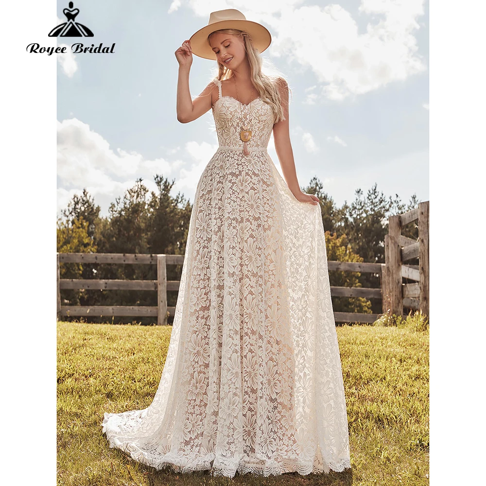 

Очаровательные свадебные платья а-силуэта 2022 Свадебные платья без рукавов на молнии спагетти бретельки сердечко кружевные напольные аппли...