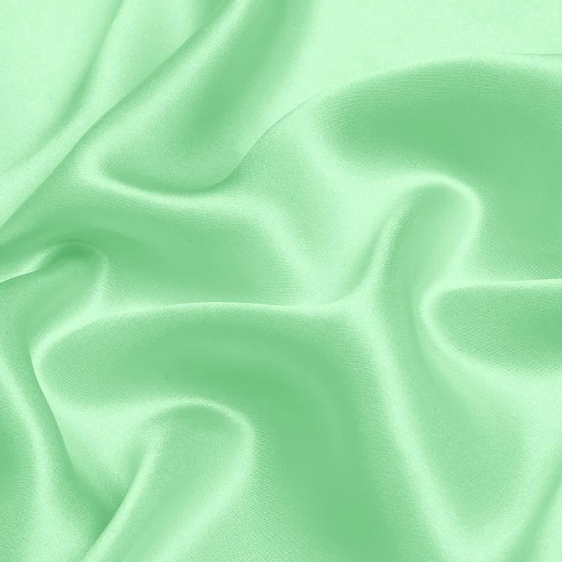 

100% silk charmeuse satin 16mm 114cm(45") width light bean green color mulberry silk fabric NO.44