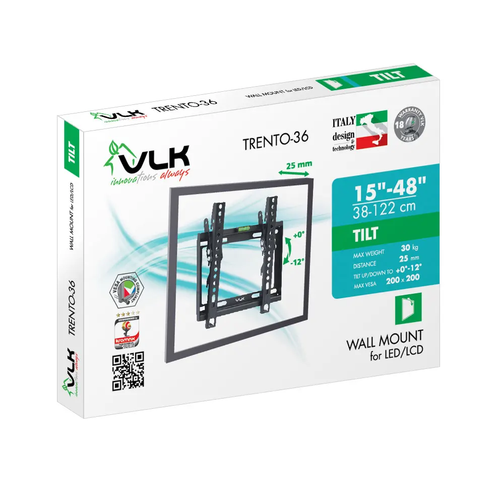Кронштейн наклонный для LED/LCD телевизоров VLK TRENTO 36 15&quot 48&quot до 40 кг|Кронштейны ТВ| |