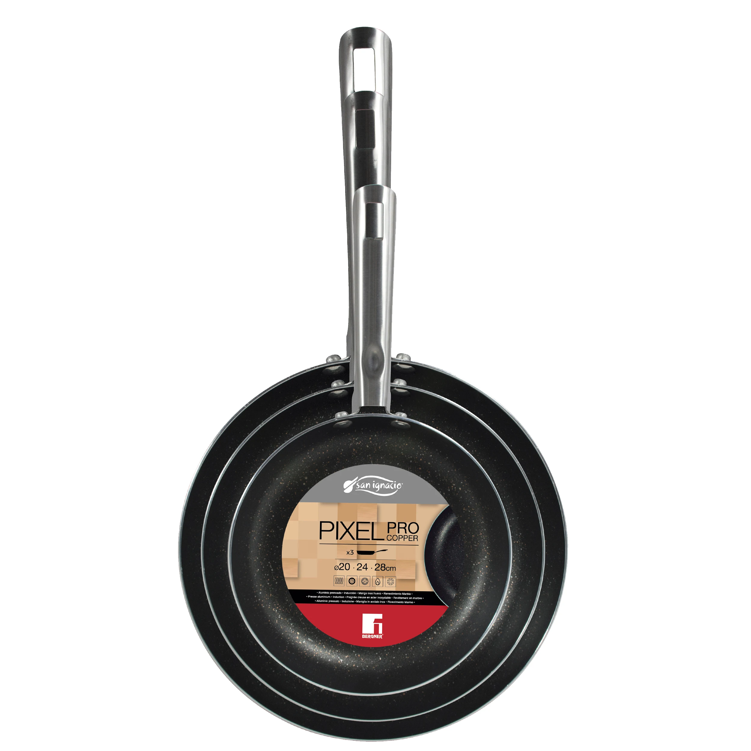 Набор премиальных кухонных ножей из прессованного алюминия с деревянной ручкой