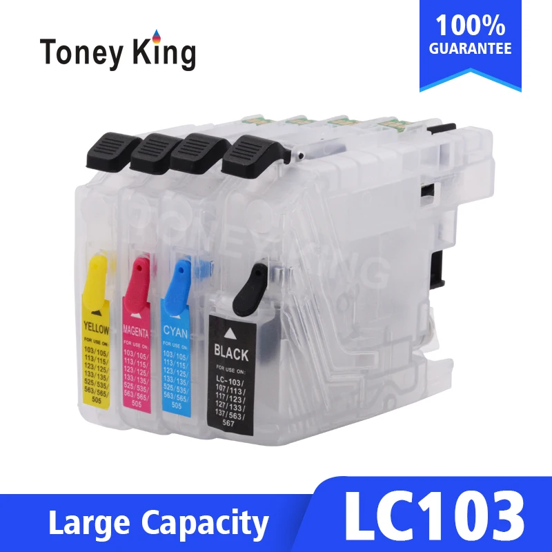 

Toney King Refillable Cartridge LC103 XL For Brother LC 103 101 105 107 109 XL MFC J6520DW J6720DW J6920DW J285DW Printer Ink