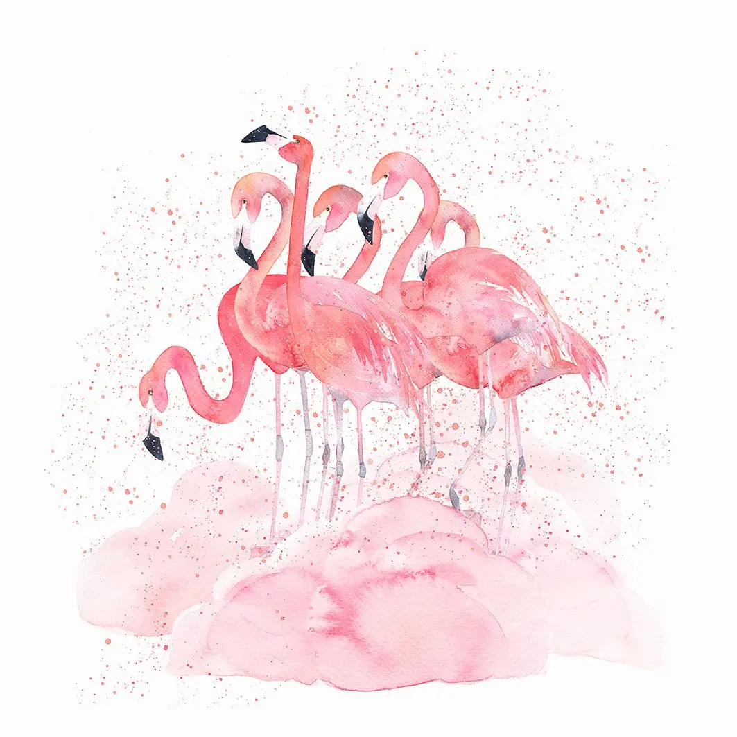 Занавеска для душа Фламинго краска брызг летняя Природа тема домашний декор