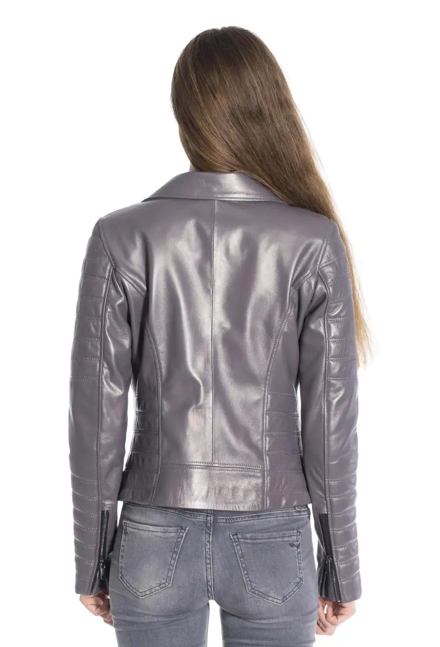 Women Leather Jacket Genuine Real Leather Jacket leather Coat lambskin coat Female Jacket Genuine Leather Women's Beige Coat