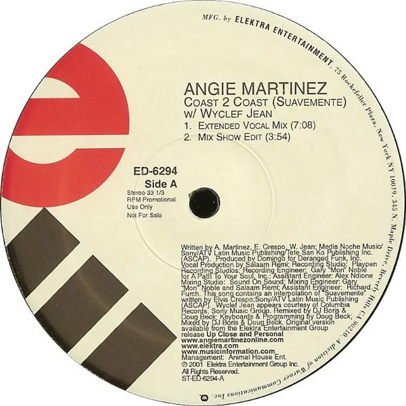 Виниловая пластинка / Angie Martinez W/ Wyclef Jean – Coast 2 (Suavemente) |